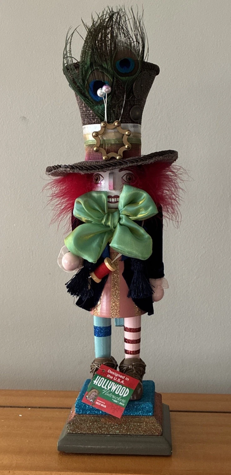 Kurt S. Adler Hollywood Collections Mad Hatter Nutcracker, 17.5”, New In Box