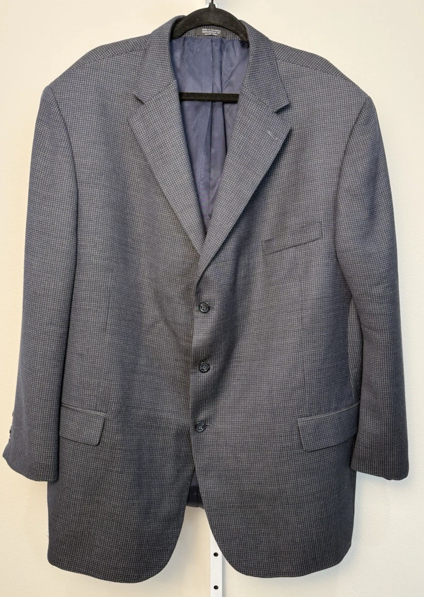 Costume Homme Andrew Fezza - Taille 38R, Veste Et Pantalon - Rayé Marine - Occasion Très Bon état
