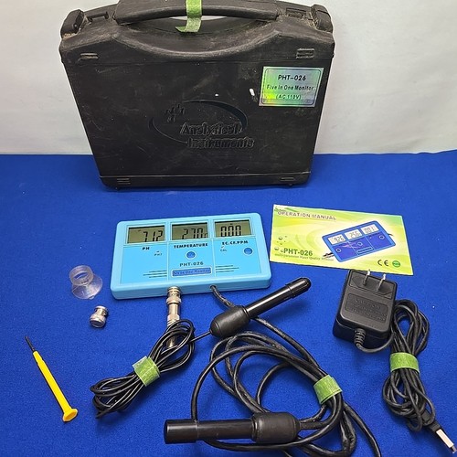 Multi-Parameter Water Quality Monitor PHT-026 w/Power Supply *TESTED* Excellent!