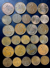 Old NETHERLANDS Coin Lot -  1 and 5 CENTS - HIGH GRADE - 1948-1980 - Lot #d21