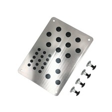 Car Truck Floor Mat Heel Pad Foot Pedal Rest Aluminum Plate Screws Car Truck Floor Mat Heel Pad Foot Pedal Rest Aluminum Plate Screws