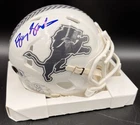 Barry Sanders Signed Autographed Lions Salute Mini Helmet Beckett BAS