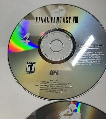 Final Fantasy VIII VIII PC Game 2000 Squaresoft EA Vintage 5 Disc Set Loose