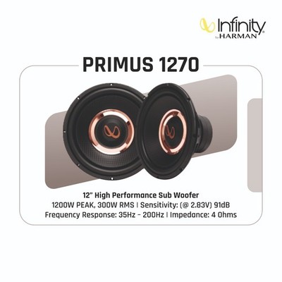 INFINITY CAR SPEAKERS | PRIMUS 1270 | 12'' HIGH PERFORMNCE SUB WOOFER 1200W