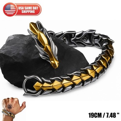 Fashion Hip Hop Dragon Chain Bracelet Punk Retro Men s Jewelry Gift Accessory