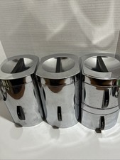 Vintage Kromex Kitchen Canister Set Sugar Flour Coffee Tea Mid Century