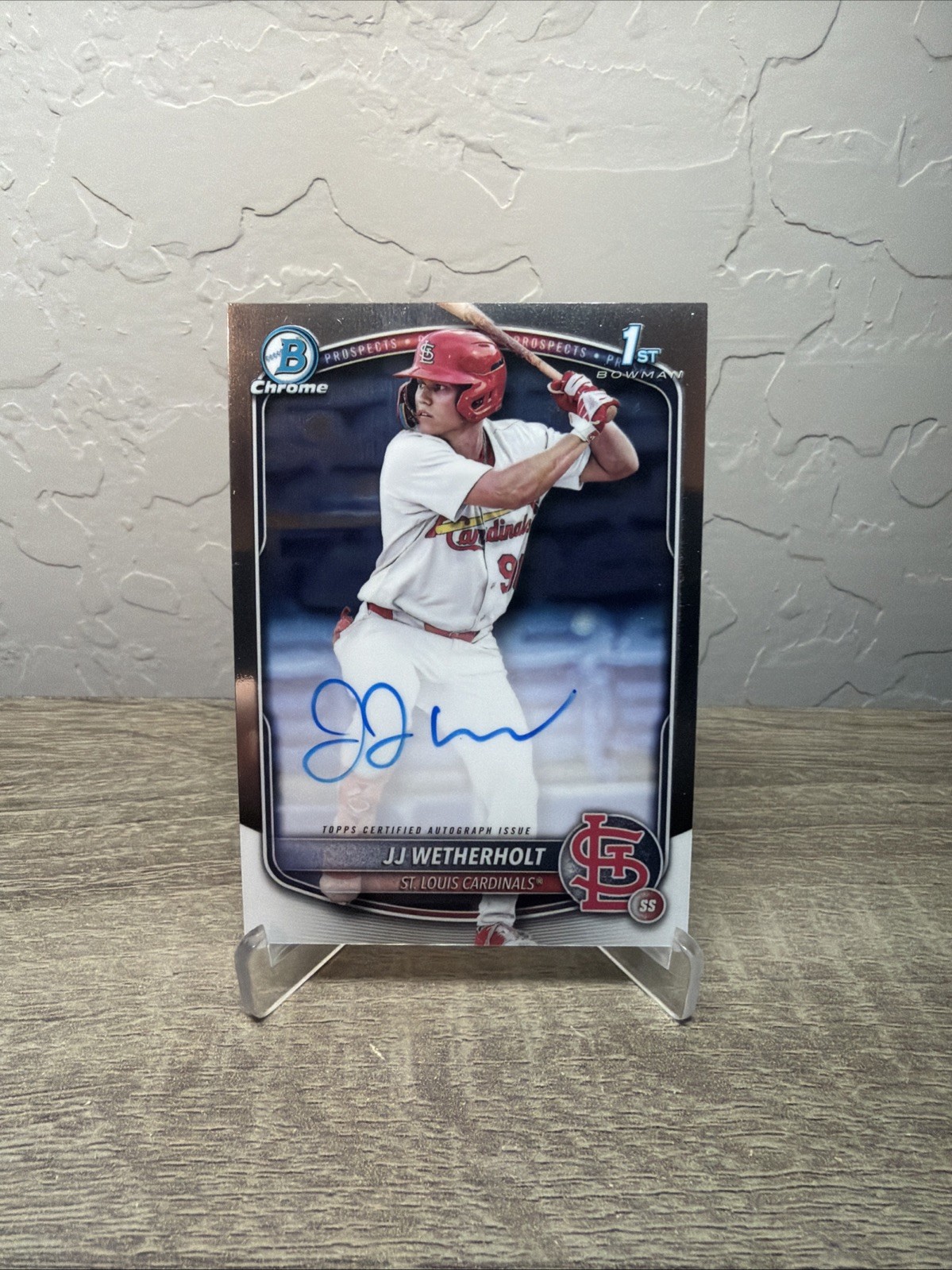 2025 Bowman Chrome JJ Wetherholt Auto 1st #CPA-JW St. Louis Cardinals