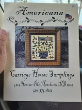 Primitive AMERICANA Carriage House Samplings Cross Stitch 2003 Vintage