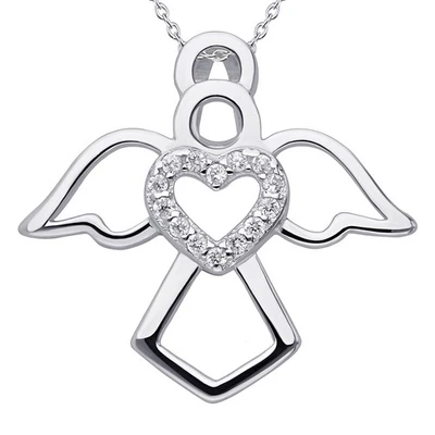 Anhänger mit Halskette Engel Schutzengel echt 925 Silber Geschenk Damen Mädchen - Bild 1 von 4