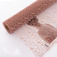 Korean Jacquard Net Mesh Openwork Floral Wrapping Paper 1 Roll Florist Suppli...