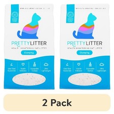  2 pack PrettyLitter Clumping Health Monitoring Cat Litter, Unscented,10 lb Bag