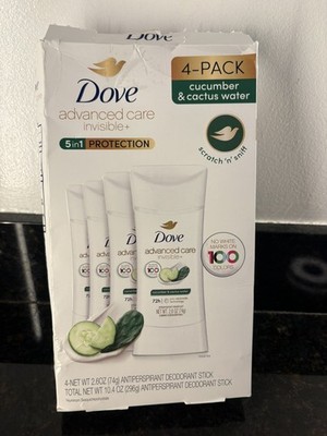 Dove Advanced Care invisible+ Antiperspirant Deodorant Cucumber  & Cactus 4 PACK