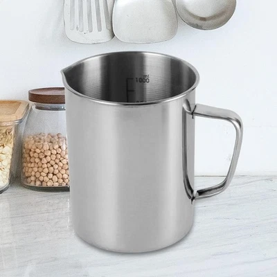 Pichet doseur en acier inoxydable pour faire mousser le lait, idéal pour la - Photo 1/4
