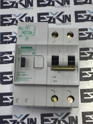 Siemens 5SU3 2-Pole Circuit Breaker, 125-230V 6Amp 