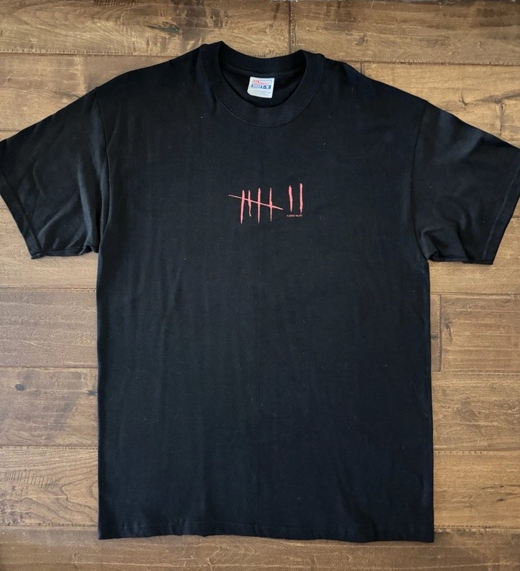 Vintage Se7en Movie Promo T Shirt Brad Pitt Morgan Freeman 2000 Rare Horror L