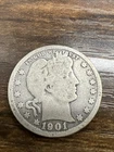 1901 Barber Liberty Head quarter 90% silver Actual coin Fill Your Collection Up