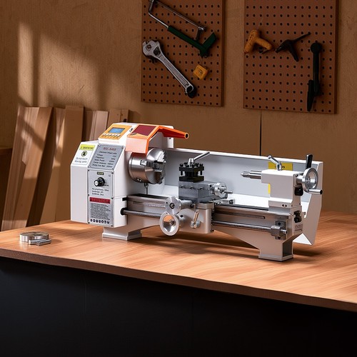 VEVOR 1250 W 2500 RPM Torno de Metal de 220 x 450 mm con Alimentación Automática - Imagen 8 de 12