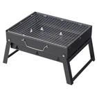 Small Folding Charcoal BBQ Grill Travel Camping Stainless Steel Barbecue...