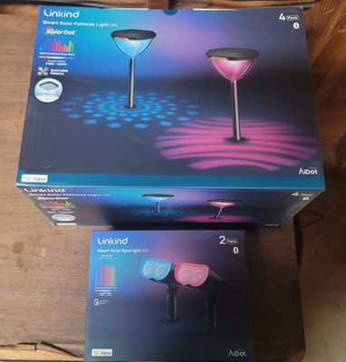 Ends 6/8 11AM PST! Linkind SP6 Smart Solar Pathway (4-pack) Lights + 2 pack