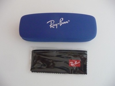 ! NEU ! blau Ray Ban Hartschalen Brillen Etui Junior + Tuch