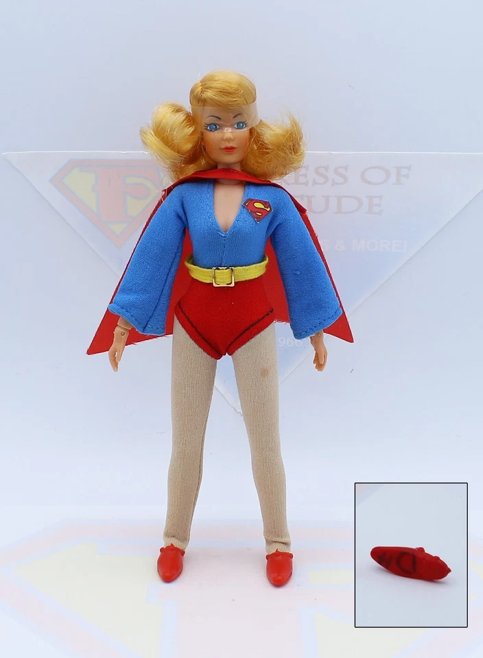 Figura de acción Mego Supergirl Vintage 1974 WGSH DC Comics 8" 99% original ~COMO NUEVA Foto 2 de 4