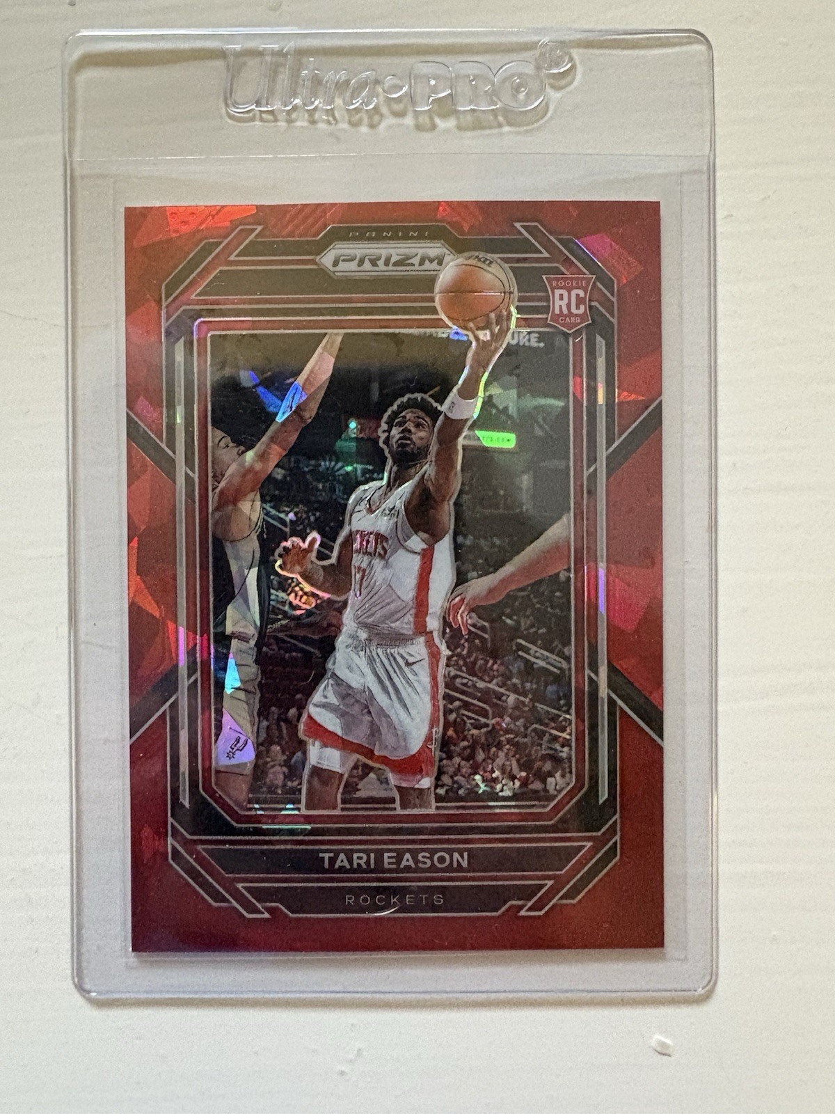 2022-23 Panini Prizm Prizms Red Ice #258 Tari Eason RC Houston Rockets