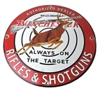 Vintage Winchester Sign - Rifles & Shotguns Firearms Gas Pump Porcelain Sign