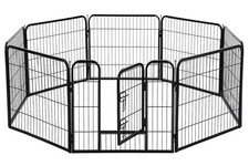 Pet Playpen 8 Panel Indoor Outdoor Folding Metal Protable Puppy Exercise Pen ...