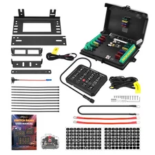 12 Gang Switch Panel Touch Control 80A For Car Truck UTV ATV Boat 12V-24V LED