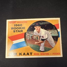 Topps 1960 #136 Jim Kaat Rookie Star RC Washington Senators Baseball Card. rookie card picture