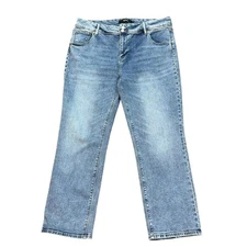 Hudson Slim Straight Denim Jeans Double Button Size 16 High Waist