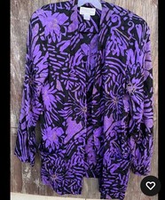 Vintage Christian Dior Separates Paris New York Silk Open Front Blazer 1980s 8