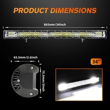 Curvedstraight 20-52 Led Light Bar Spot Flood Combo Off Road Driving Suv Atv