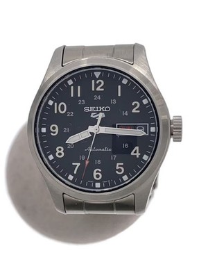 SEIKO Automatic Mechanical Watch Analog Stainless Black Silver 4r36 13p0