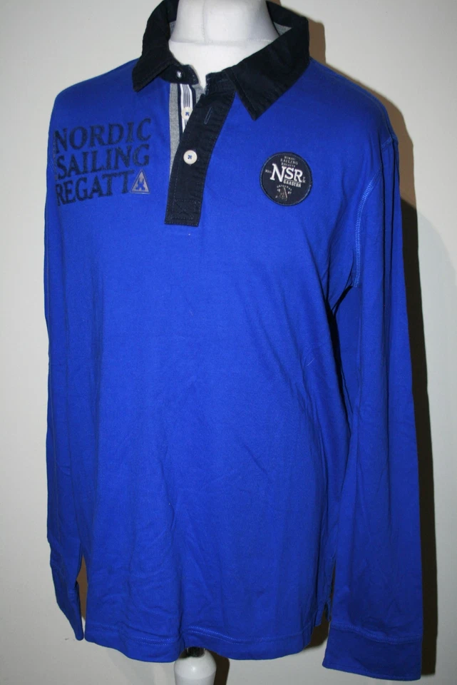 Camisa Polo Gaastra Para Hombres Regata de Vela Nórdica -XXL/2XL- Top Náutico Azul Real Foto 3 de 4