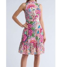 Women's Eliza J sleeveless mock mini dress new with tags size 12 lined
