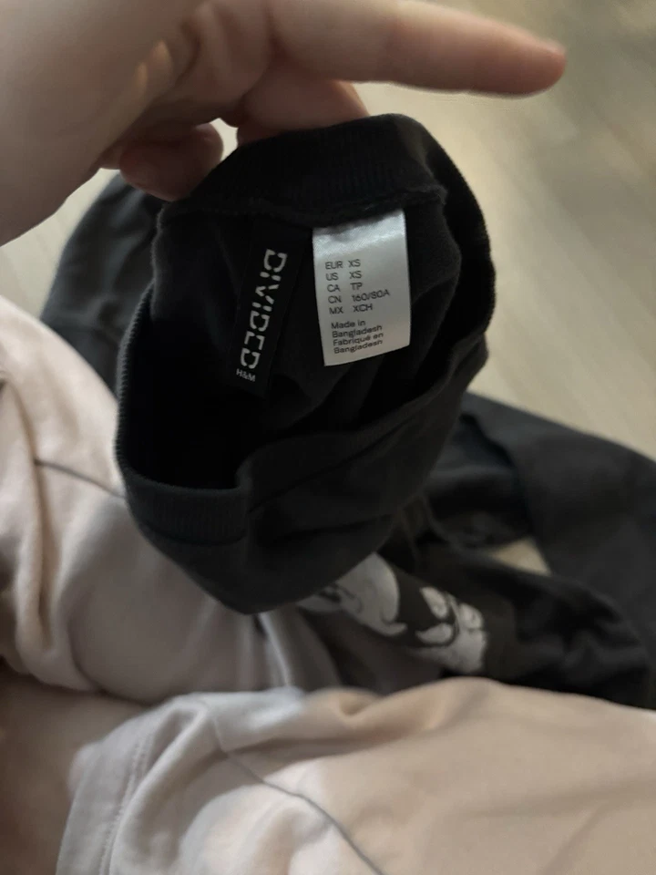 Lindo grunge negro calavera dividida manga larga para mujer Xs Foto 3 de 3