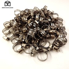New 1/2Inch - 3/4Inch Adjustable Drive Hose Clamps Fuel Line Worm 100 Pack
