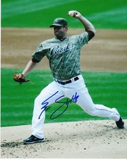 ERIC STULTS   SAN DIEGO PADRES   ACTION SIGNED 8x10
