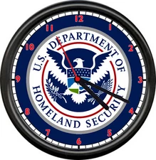 United States Department Of Homeland Security Govt Office Seal Sign Wall Clock