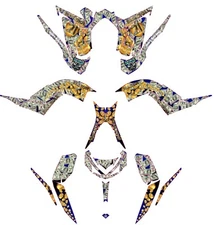 Fits Yamaha Raptor 700R Graphics Kit 2013 TO 2024 decal KIT stickers