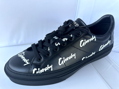 New Givenchy Men's Tennis Shoes City Sport Sneakers Size 43 Black Logo