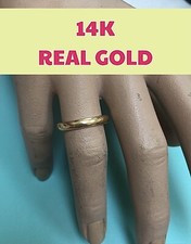 🔴100% REAL GOLD 14K YELLOW WEDDING BAND /RING SIZE 8.5🔴