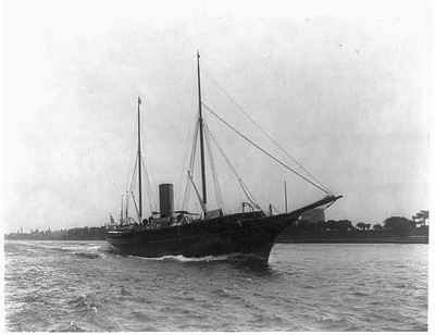 CORSAIR,Steam Yacht with bow in left,c1899,Yachting,Charles E. Bolles