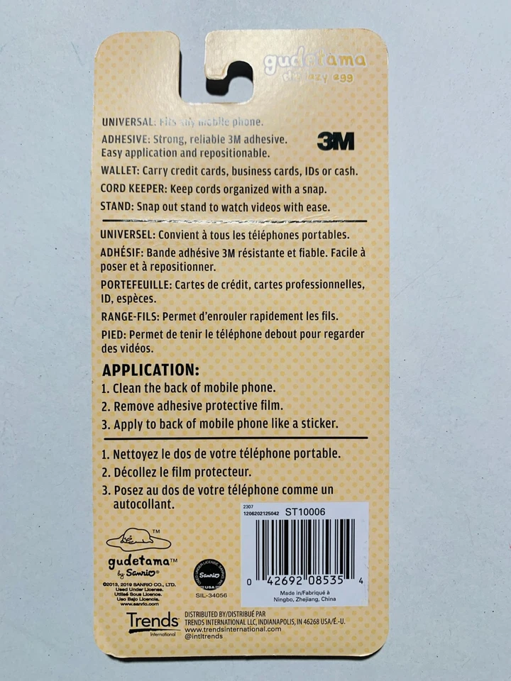 CARTERA MÓVIL UNIVERSAL 3 EN 1 SANRIO GUDETAMA - Nueva Foto 2 de 2
