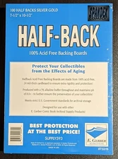 100 E. Gerber Half-Back Silver & Golden 100% Acid Free 24 PT Comic Boards 750HB