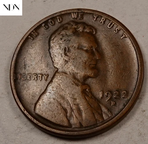1922-D Lincoln Wheat Penny Cent - Very Fine (VF) - Semi-Key Date! - #W716