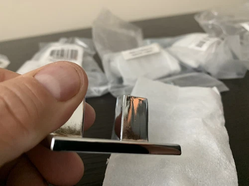 Lot Of 7 Atlas A845-CH Homewares Knob U Shape 1 1/4 Inch Chrome Handle Cabinet - Picture 5 of 6