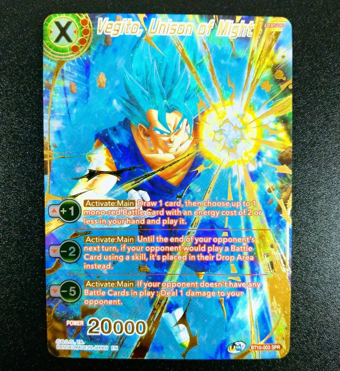 Vegito Unison Of Might SPR Dragon Ball Super TCG Foil Card CCG DBS