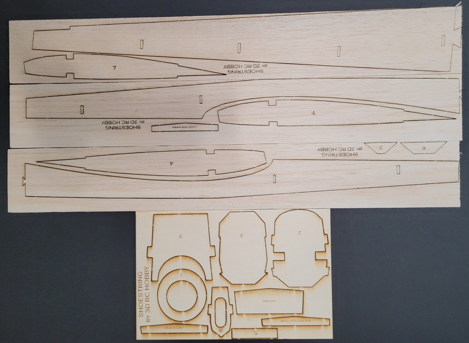 Shoestring 54in Wingspan R/C Airplane Laser Cut Balsa & Ply Short Kit ...